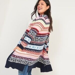 Old Navy Open Front Fair Isle Cardigan Size 3X
